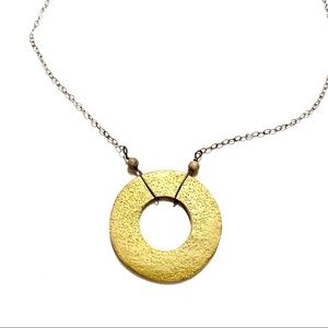 Mixed Metals Pendant Necklace